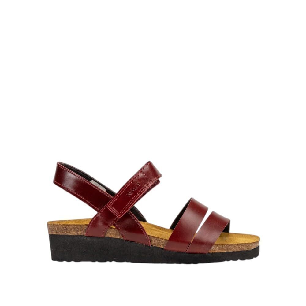 NAOT Kayla Women's Sandals – 3-Strap Support with Backstrap, Red, Size 7.5